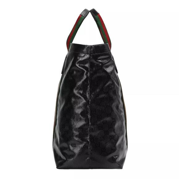 GUCCI Black GG Crystal Canvas Medium Tote Bag New & Authentic - Picture 4 of 11